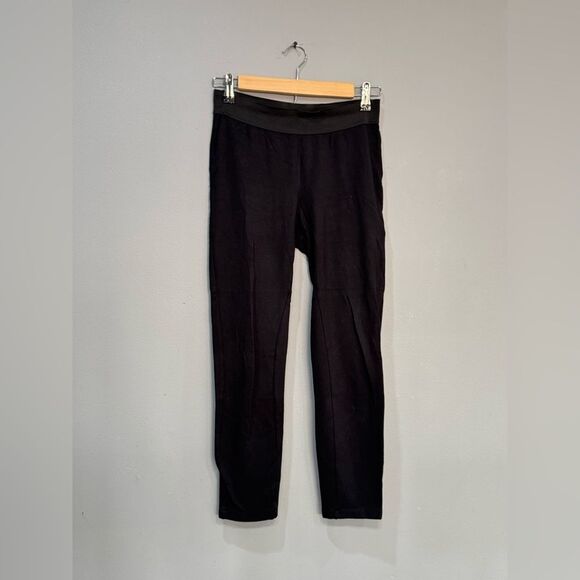 Black Ann Taylor Stretch Knit Cropped Pants Size S VGUC - Picture 1 of 4